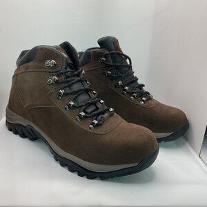True North Mens Stowe Hiking Boots Brown/Black Size 9 Durable Leather Upper Rubb